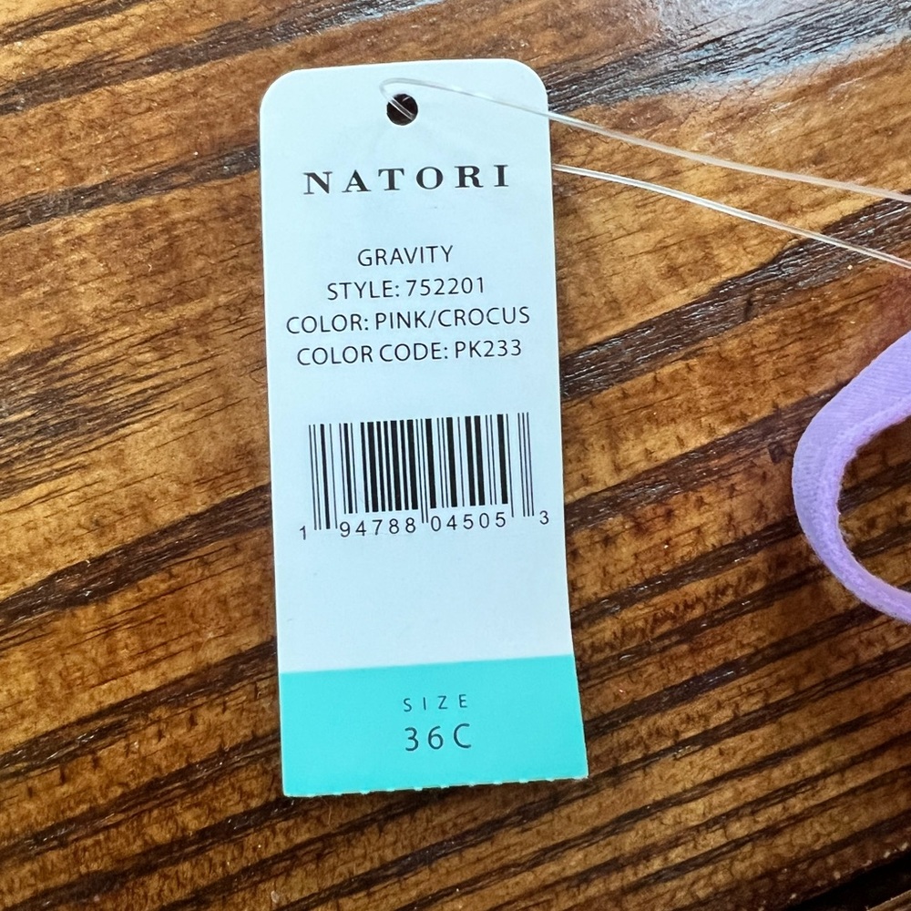 Natori Pink and Purple Sports Bra - Picture 3 of 5